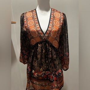 Rose + Olive Bohemian Style V-Neck